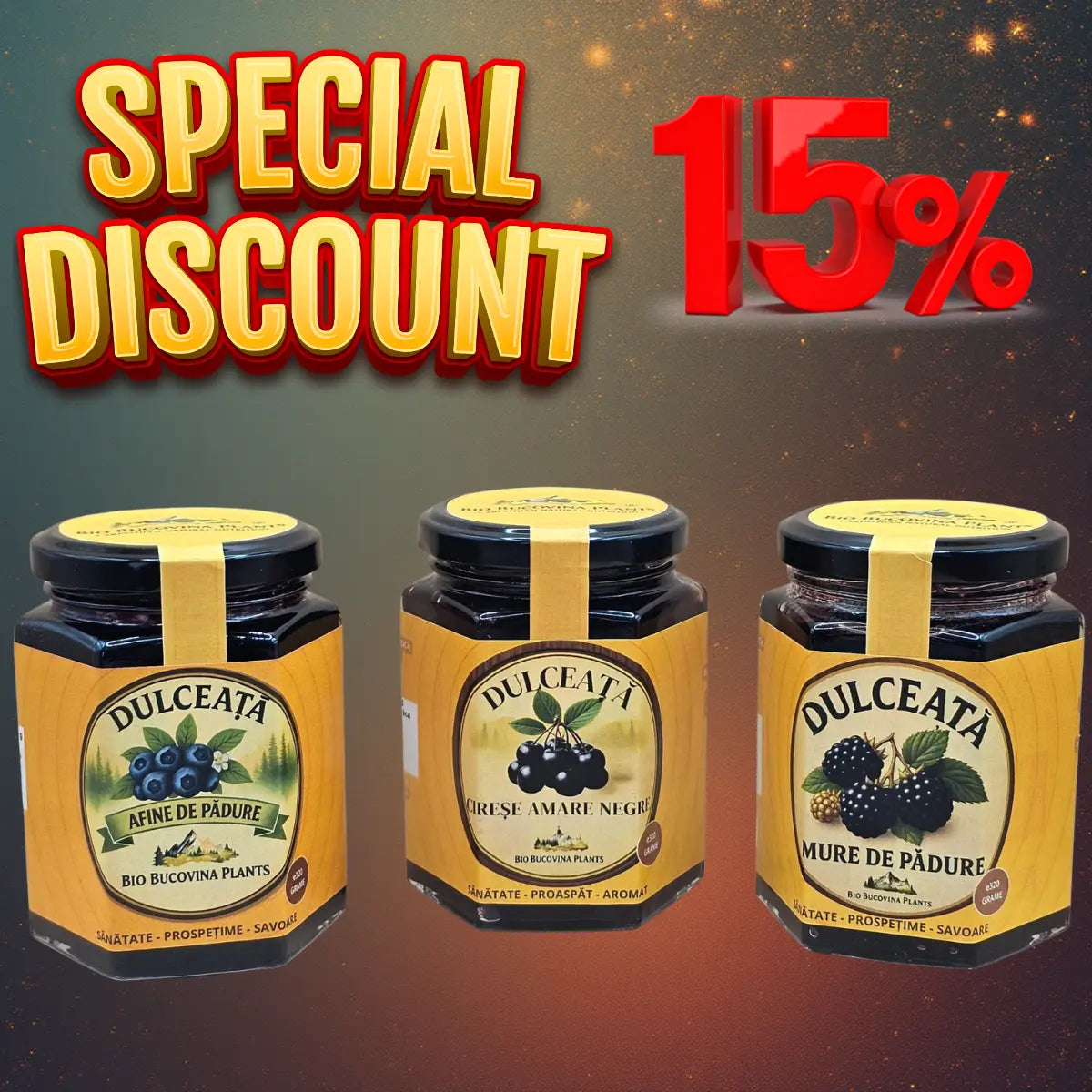 ARMONII CREPUSCULARE – Pachet Gourmet cu Dulcețuri din Fructe Negre de Pădure